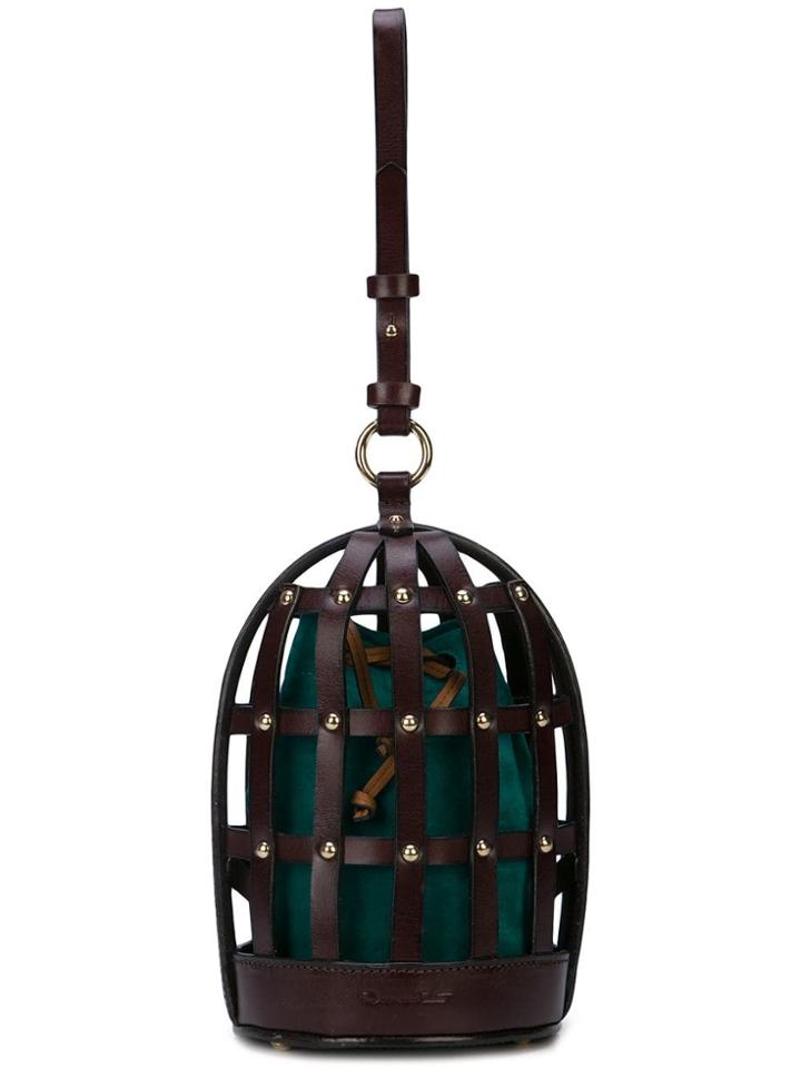 Oscar De La Renta Bird Cage Bag - Brown