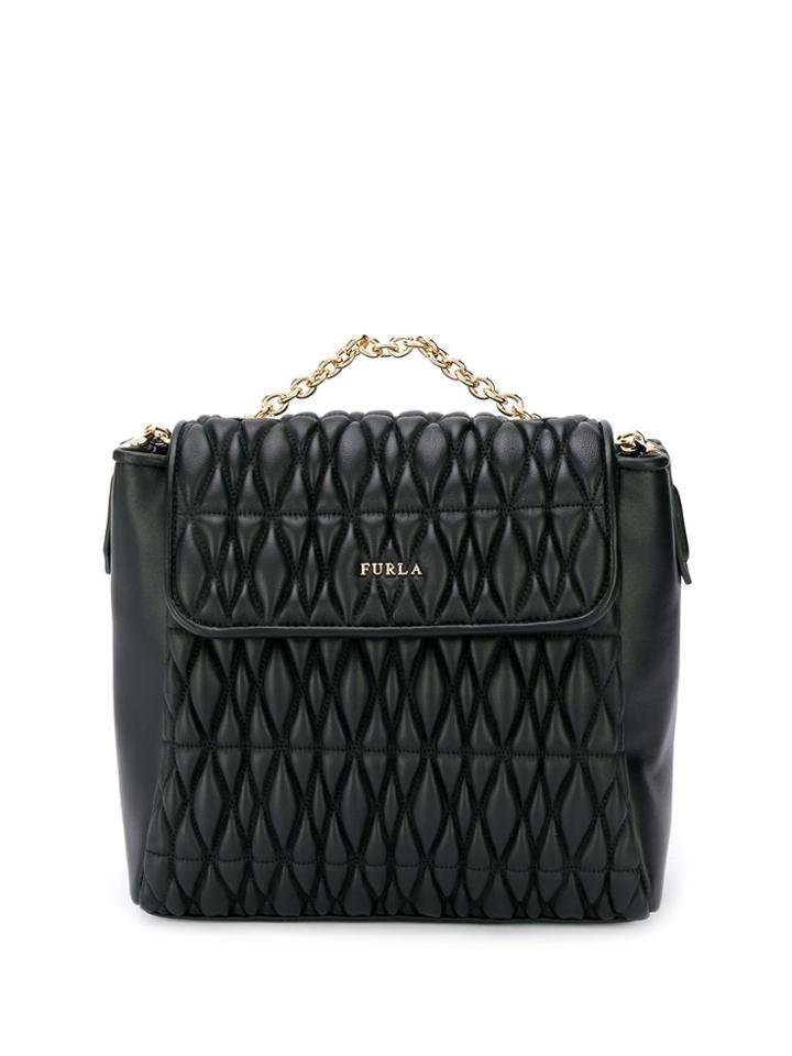 Furla Pin Cometa Backpack - Black