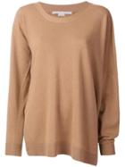 Stella Mccartney Asymmetric Hem Knit Sweater - Brown