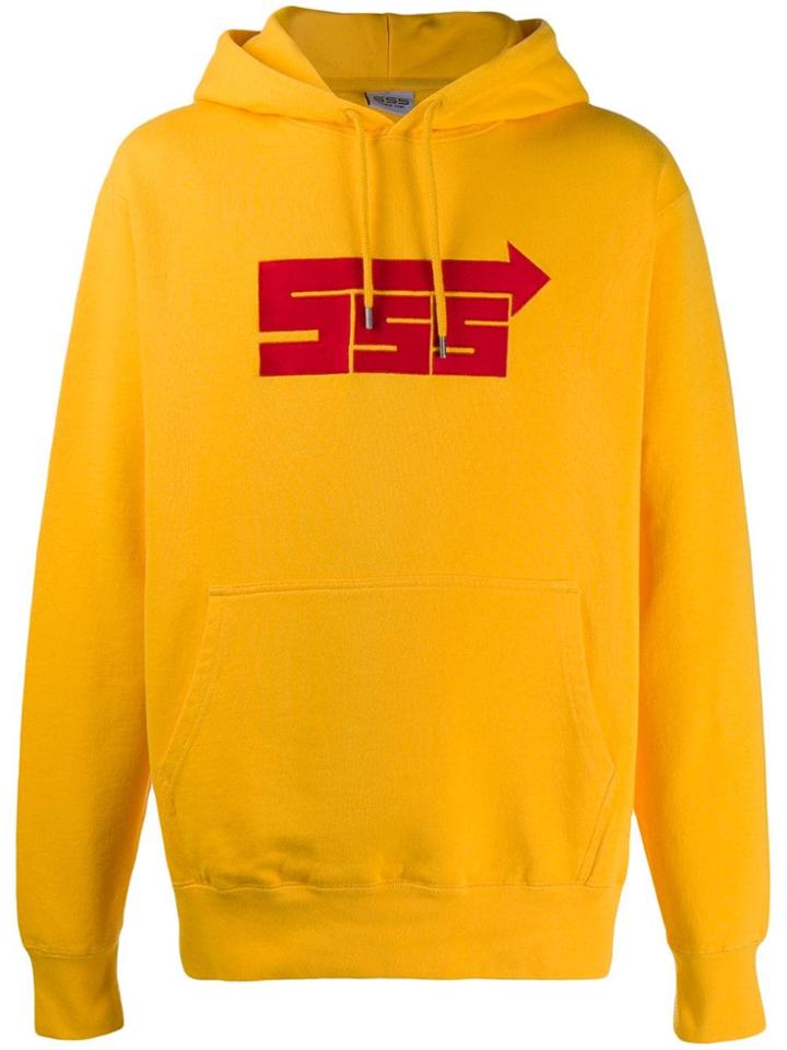 Sss World Corp Logo Print Hoodie - Yellow