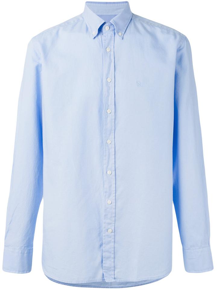 Hackett - Classic Shirt - Men - Cotton - L, Blue, Cotton