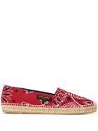 Saint Laurent Bandana Print Espadrilles - Red