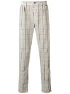 Incotex Check Tailored Trousers - Neutrals