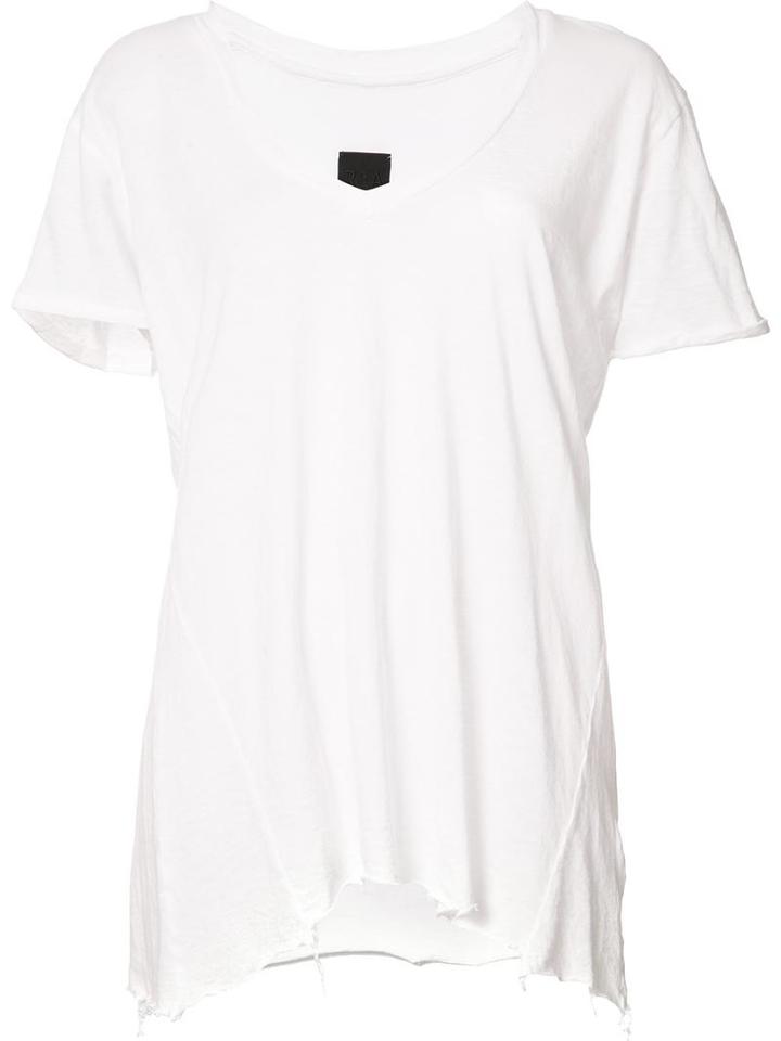 Rta Scoop Neck T-shirt, Women's, Size: Large, White, Cotton/spandex/elastane