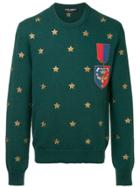 Dolce & Gabbana Patch Embroidered Sweater - Green