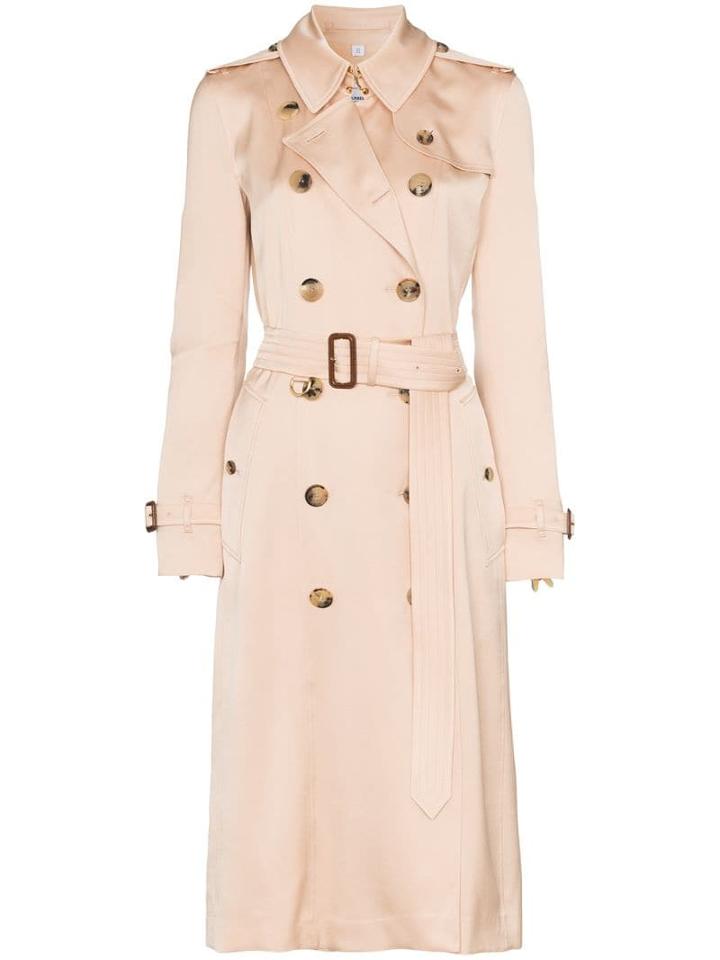 Burberry Boscastle Double-breasted Trench Coat - Pink