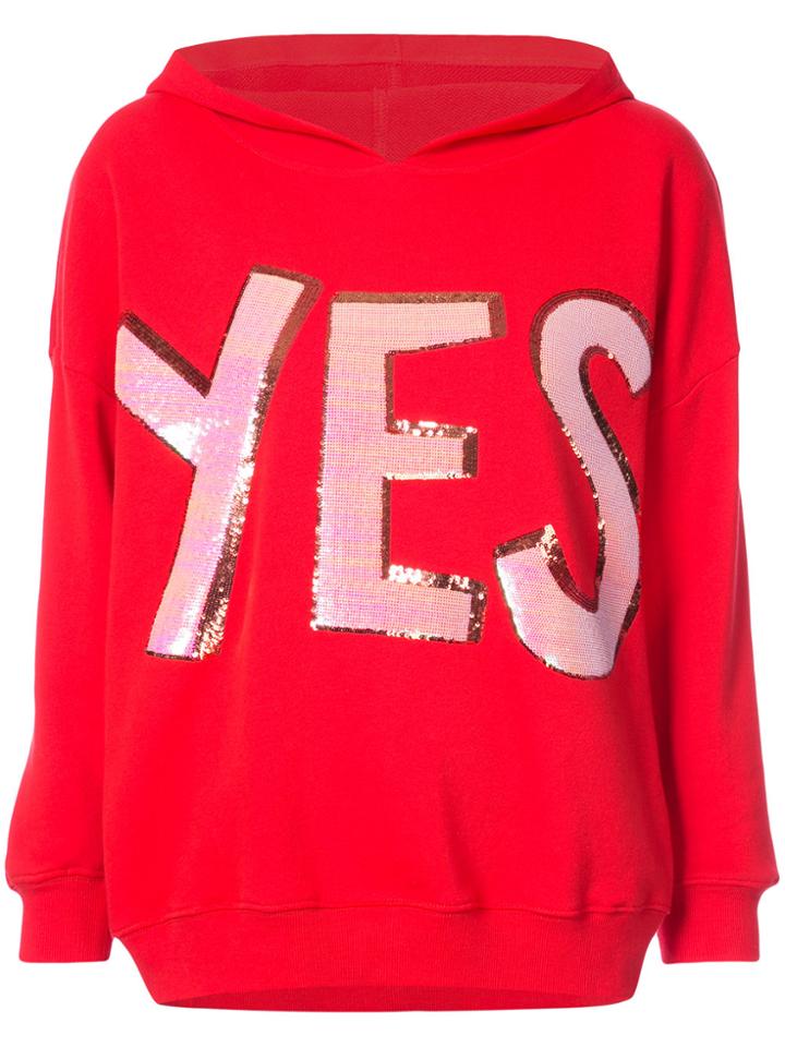 Alice+olivia Yes Hooded Sweatshirt - Red