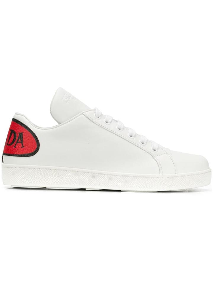 Prada Bubble Speech Sneakers - White