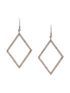 Jemma Sands Laurel Diamond Deco Earrings - Silver