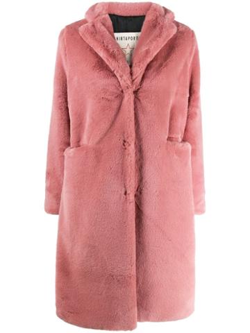Shirtaporter Faux Fur Coat - Pink