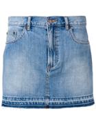 Marc Jacobs Raw Hem Denim Mini Skirt - Blue