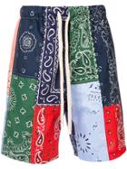 Loewe Bandana Patchwork Shorts - Blue