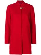 Fay Single Breasted Coat - Red