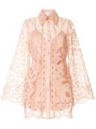 Alice Mccall Baudelaire Broderie Anglais Mini Dress - Pink
