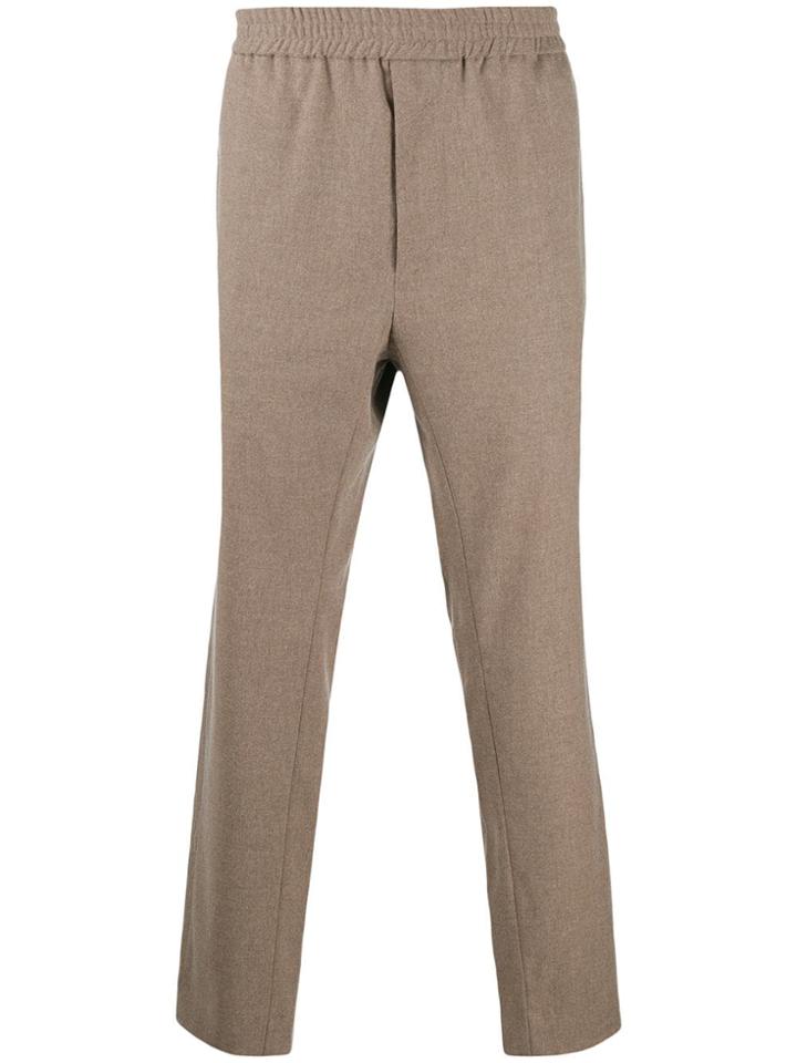 Maison Flaneur Elastic Waist Trousers - Neutrals