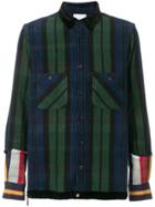 Saint Laurent Raw Edge Checked Shirt - Blue