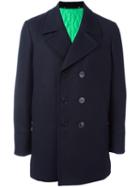 Paul Smith 'a Coat To Travel In' Peacoat, Men's, Size: Large, Blue, Wool/cupro