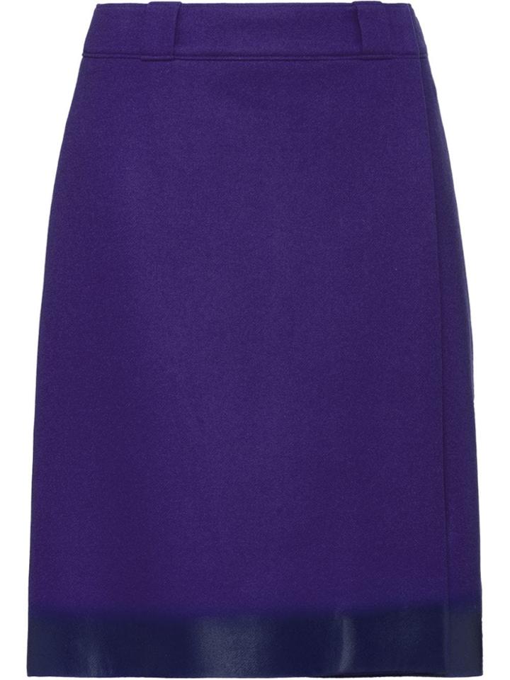 Prada Rubberized Cloth Wraparound Skirt - Pink
