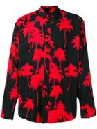 Msgm Printed Button Down Shirt - Black