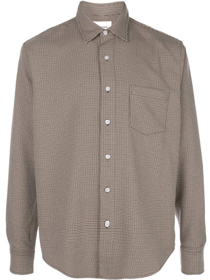 Noon Goons Micro-print Shirt - Brown