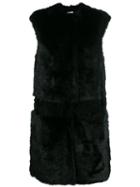 Desa 1972 Textured Sleeveless Coat - Black