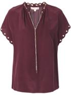 Michael Michael Kors Chain Detailed Blouse - Red