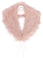 Blugirl Faux-fur Collar - Pink & Purple