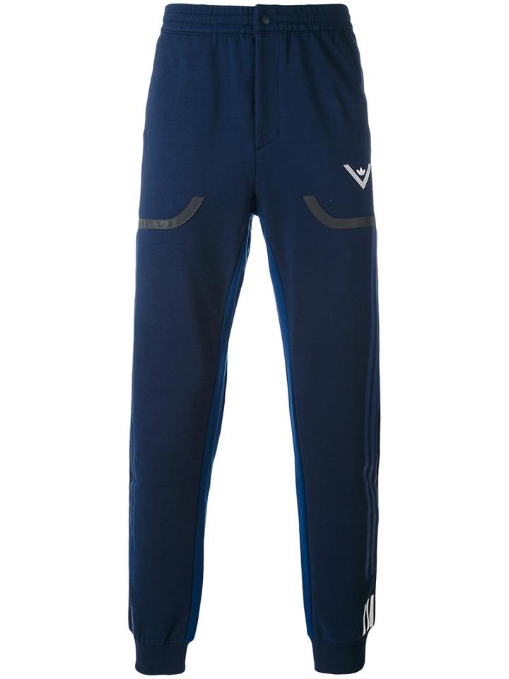 Adidas By White Mountaineering - Sweat Pants - Men - Cotton/polyester/spandex/elastane - L, Blue, Cotton/polyester/spandex/elastane