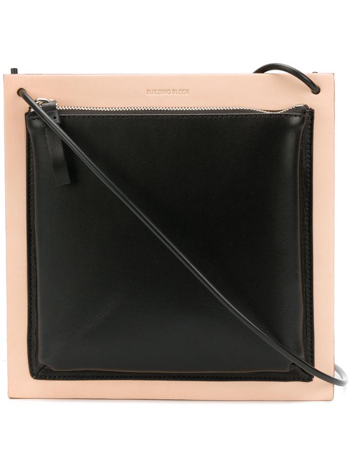 Building Block Framed Shoulder Bag - Black