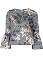 Nicole Miller Autumn Dream Print Blouse - Grey
