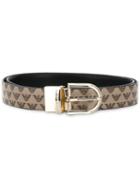 Emporio Armani Logo Print Belt - Neutrals