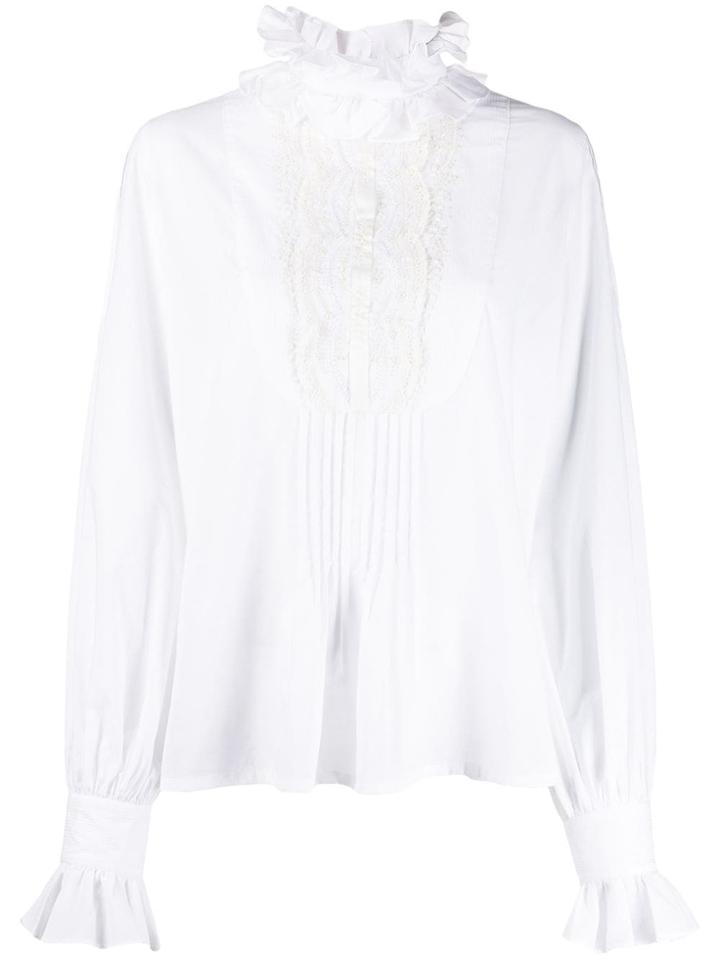 Wandering Loose-fit Ruffled Shirt - White