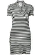 Lacoste Live Striped Shirt Dress - White