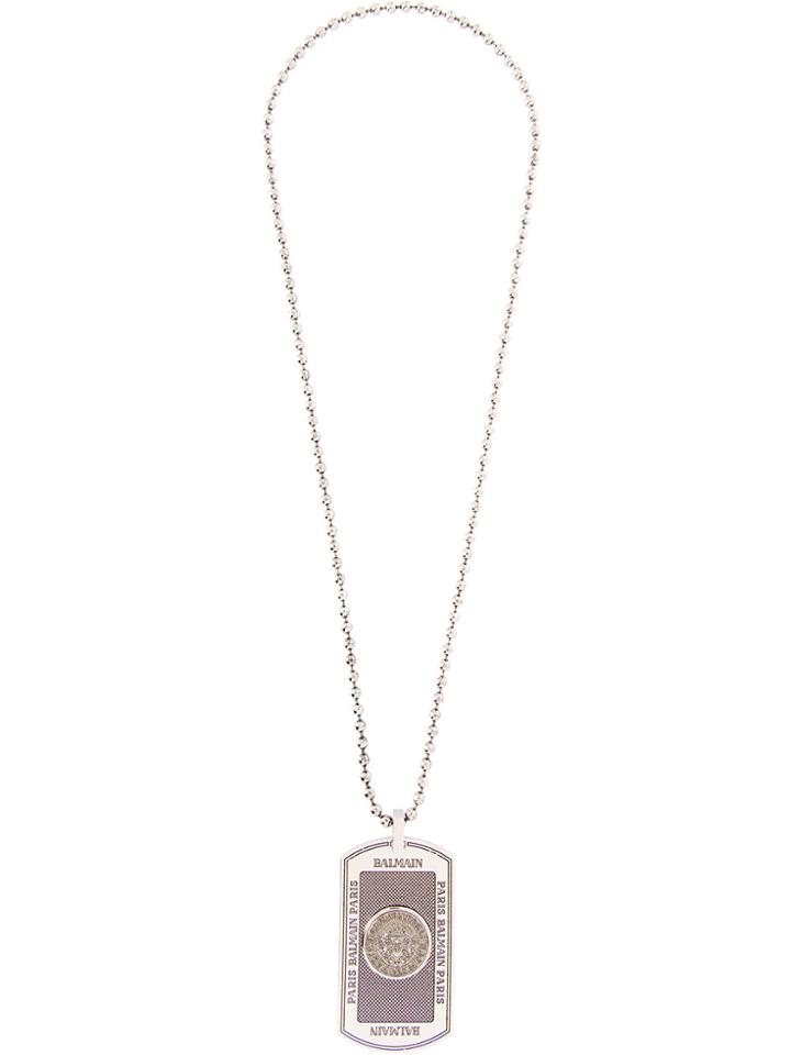 Balmain Embossed Dog Tag - Metallic