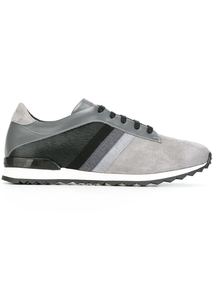 Kiton Tonal Stripe Sneakers
