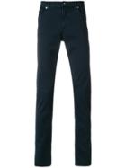 Versace Collection Regular Straight Leg Trousers - Blue