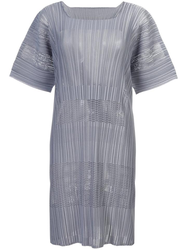 Pleats Please By Issey Miyake Subtle Pleat Shift Dress - Grey