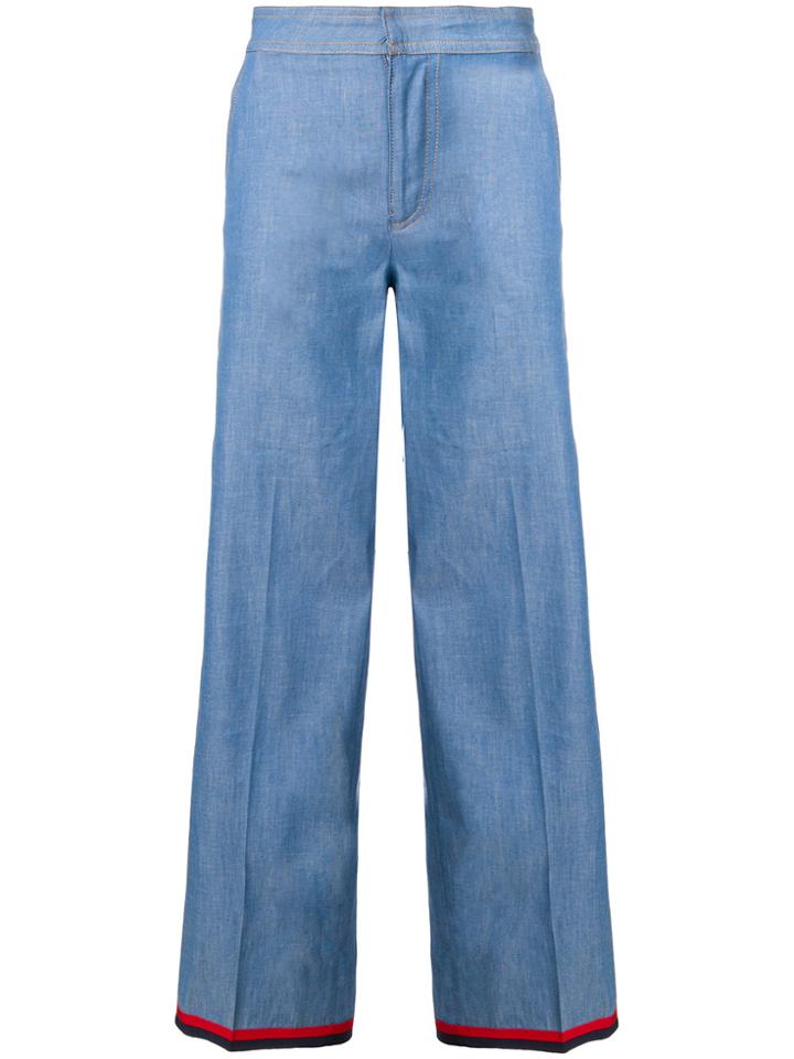 Moncler Flared Tailored Jeans - Blue