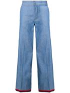 Moncler Flared Tailored Jeans - Blue