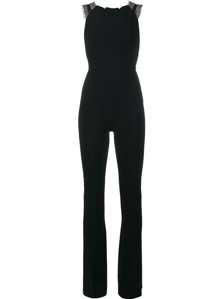 Roland Mouret Sleeveless Jumpsuit, Women's, Size: 12, Black, Viscose/acetate/polyamide/spandex/elastane