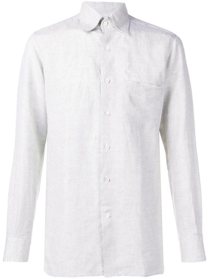 Canali Classic Plain Shirt - Green