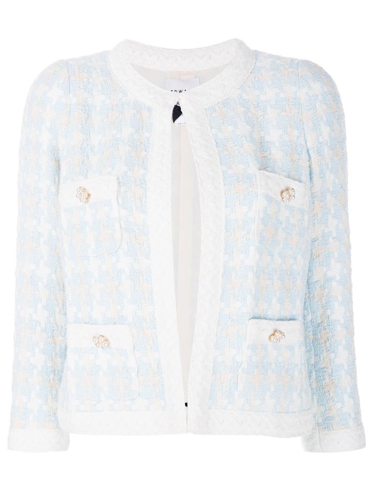 Edward Achour Paris Tweed Jacket - Blue