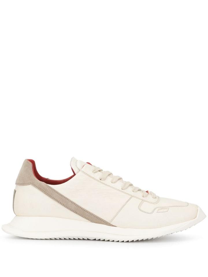 Rick Owens Stitch Panel Sneakers - White