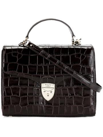 Aspinal Textured Tote Bag, Women's, Brown, Leather