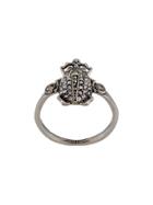 Alexander Mcqueen Ornate Gemstone Ring - Silver