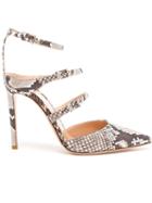 Gianvito Rossi Buckled Python Pumps