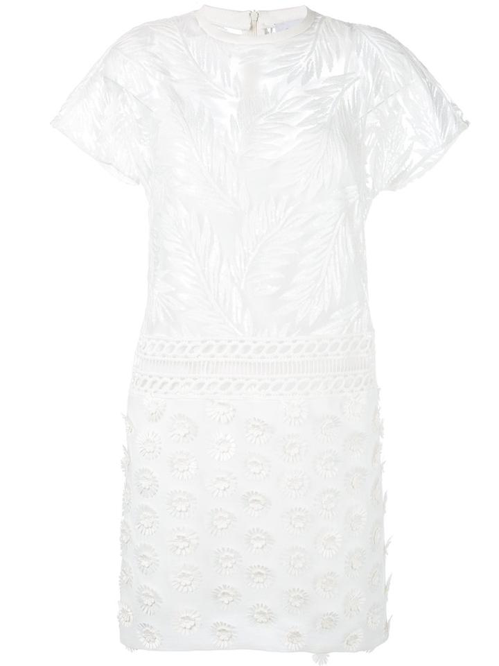 Si-jay - Embroidered Flower Dress - Women - Polyester - 40, Women's, White, Polyester