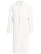 Mackintosh Off White Bonded Cotton Lab Coat