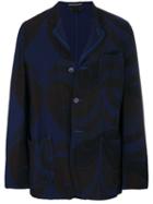 Comme Des Garçons Pre-owned Geometric Print Jacket - Blue