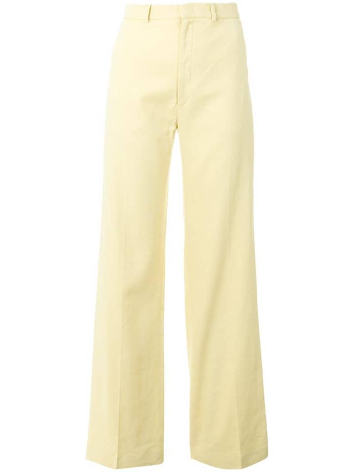 Joseph Flared High-waisted Trousers - Yellow
